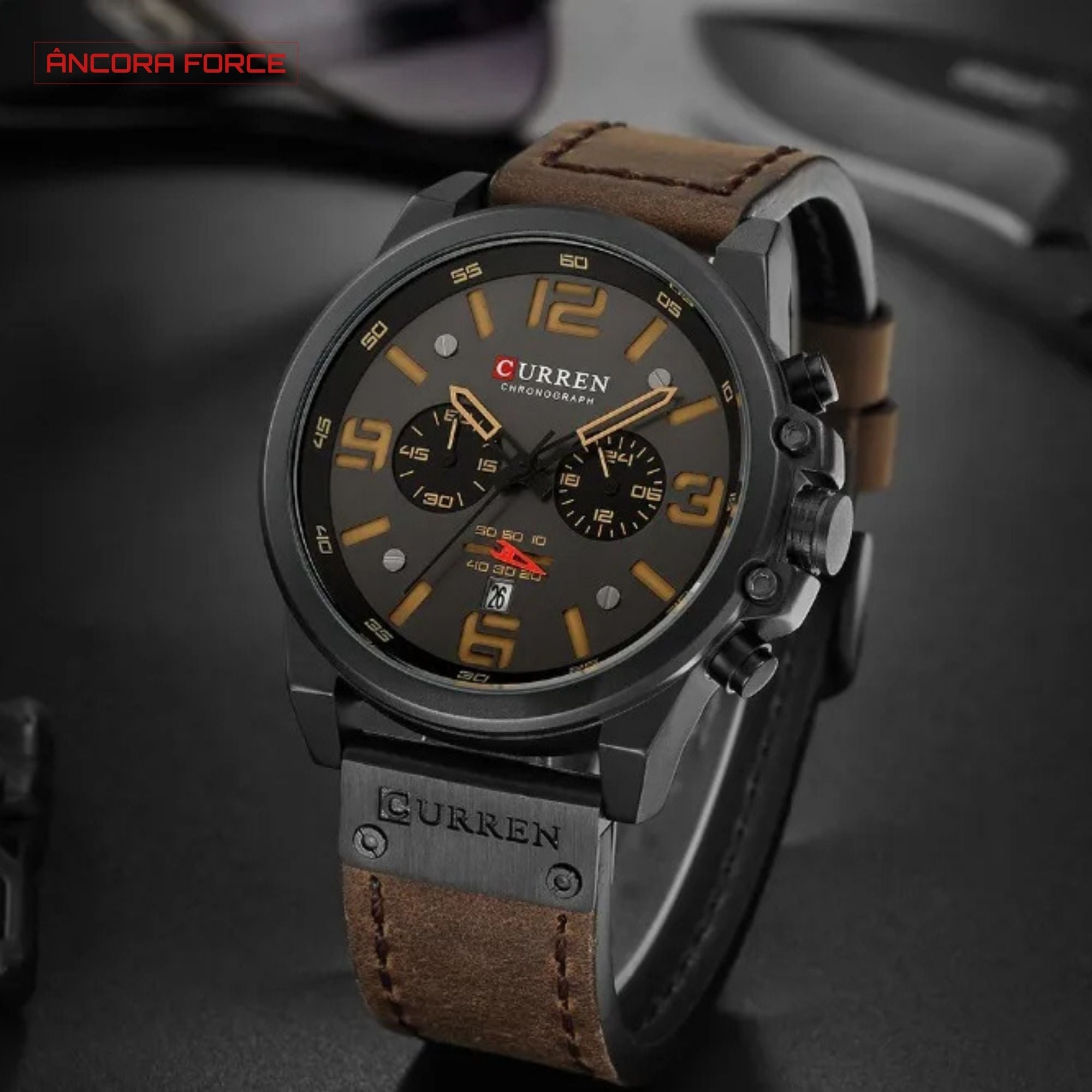 Relógio Masculino CURREN 8314 — Fashion Marrom-Preto