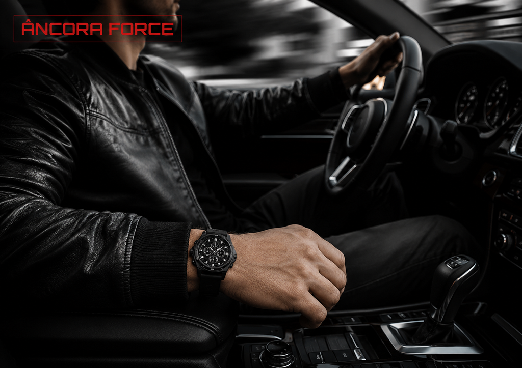 Relógio Masculino Naviforce NF8051T Quartzo Preto Resistente à Água
