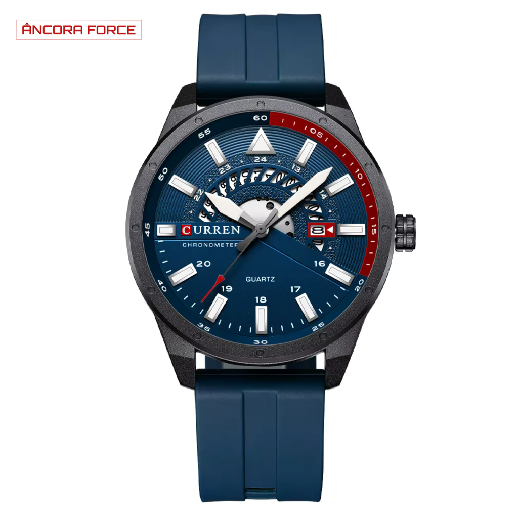 Relógio Masculino CURREN 8421 — Esportivo Azul